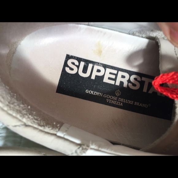 Golden Goose superstar white leather distressed sneaker w/suede toe - Picture 14 of 16